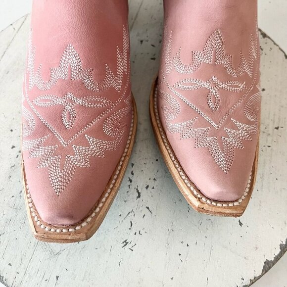 Lane LEXINGTON Over the Knee Womens Cowboy Boots 7 Pink Western Cowgirl Lace up - Picture 8 of 15